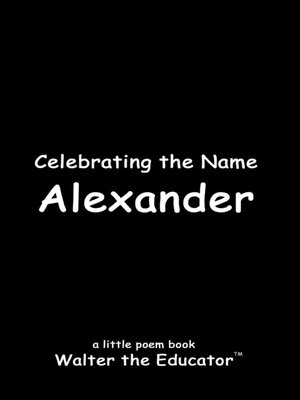 cover image of Celebrating the Name Alexander